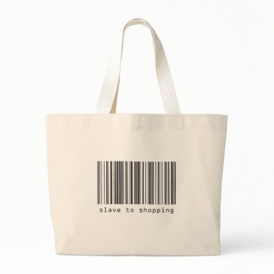 Barcode - Slave to Shopping Canvas Bags by iArtPrints