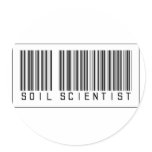 Barcode Soil Scientist Round Sticker
