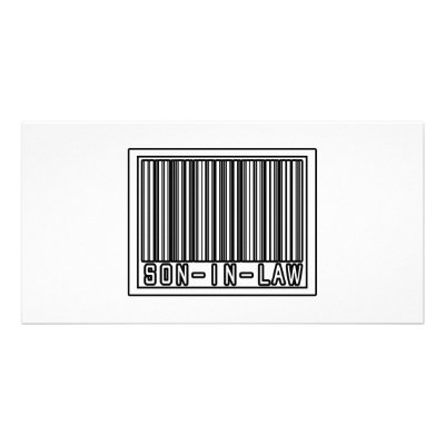 Barcode Son-In-Law Customized Photo Card by Son_In_Law_Shirts