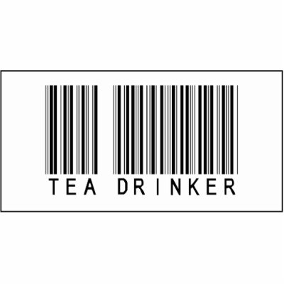 Barcode Tea Drinker Photo Cut Outs by crazygoodstuff