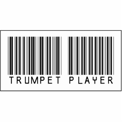 Barcode Trumpet Player Photo Cutout by crazygoodstuff