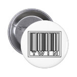 Barcode Twin Pinback Buttons