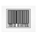 Barcode Twin Sister Custom Announcements