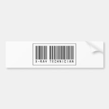 Barcode X-Ray Technician Bumper Stickers