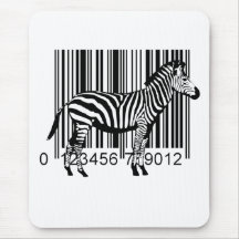 Barcode Zebra illustration Mousepad