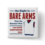 Bare Arms Rick Santorum Sweater Vest 2012 Buttons