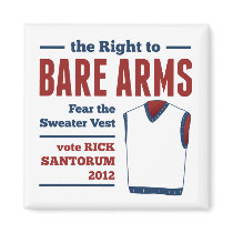 Bare Arms Rick Santorum Sweater Vest 2012 Fridge Magnets