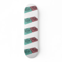 Bare  as Ba Barium and Re Rhenium Skate Board Deck