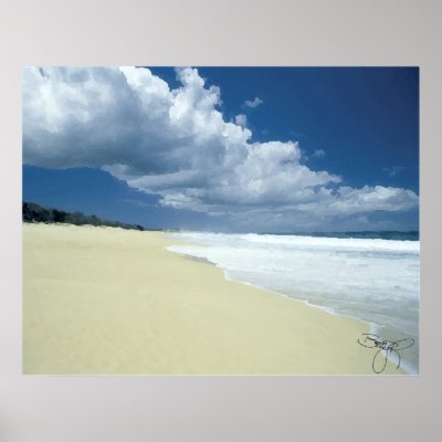Bare Beach View Print by Eyegate