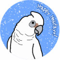 Bare Eyed Cockatoo Holiday Ornament photo sculptures