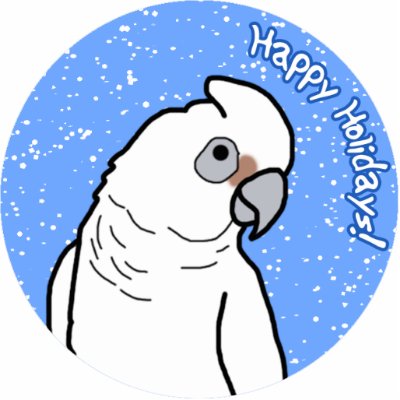 Bare Eyed Cockatoo Holiday Ornament Cut Outs by MenagerieMayhem