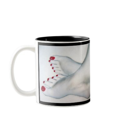 Bare Feet Drawing Mug by uniqueandkinky