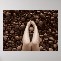 Bare Legs on the Smooth Rocks Posters