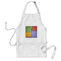 Bare tree colourful art all seasons modern paintin aprons