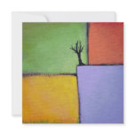 Bare tree colourful art all seasons modern paintin