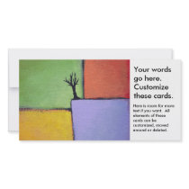 Bare tree colourful art all seasons modern paintin