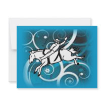 Bareback rider 103 personalized invitations