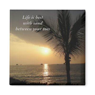 Barefoot Beach Sand Refrigerator Magnet by Rebecca_Reeder