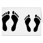 barefoot sleeping icon greeting card