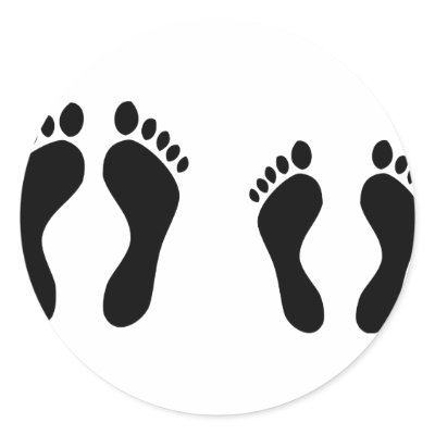 barefoot sleeping icon round sticker by TomaniacLines