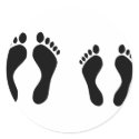 barefoot sleeping icon stickers