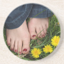 barefoot summer Coaster