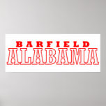 Barfield, Alabama City Design Print