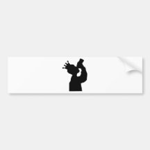 barfly king icon bumper sticker