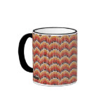 Bargello like embroidery - vermilion - mug