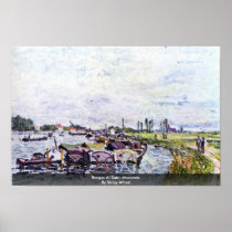 Barges At Saint-Mammès By Sisley Alfred Poster