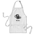 BARISTA APRON: PENCIL DRAWING, COFFEE MUG