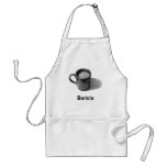 BARISTA APRON: PENCIL DRAWING, COFFEE MUG