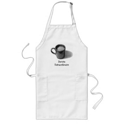 BARISTA EXTRAORDINAIRE: COFFEE MUG: REALISM ART APRON by joyart