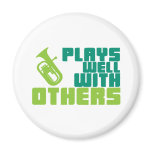 Baritone Plays Well Fridge Magnets