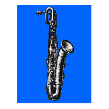 Baritone Saxophone Postcards