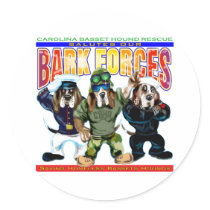 Bark Forces Round Sticker