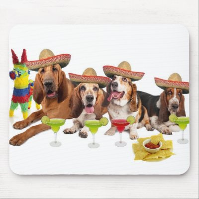 Barkaritaville Basset Hound Mousepad by azbassetrescue