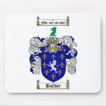 BARKER FAMILY CREST -  BARKER COAT OF ARMS MOUSE PADS