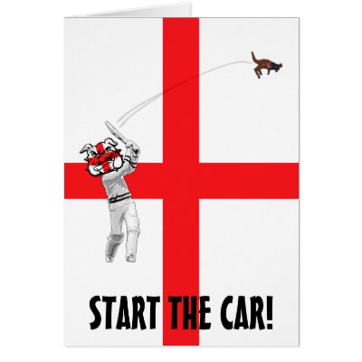 Barmy Army,start the car Cards by LIMEYBOY