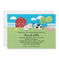 Barn Animals Baby Shower Invitation