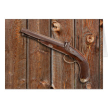 BARN BOARD WITH GUN CARD