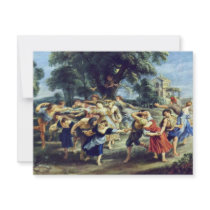 Barn Dance By Rubens Peter Paul (Best Quality) Personalized Announcements