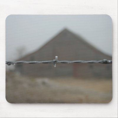 barn frosted barbwire mousepad by PhotoCrazy6