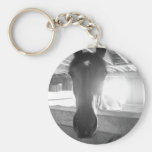 Barn Horse.Black and White Photography Keychains