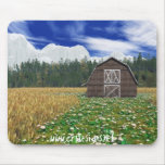 Barn in Wheat Field Mouse Pad