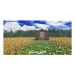 Barn in Wheat Field Photo Card