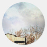 Barn On Top Of Hill At Southwest Virginia Round Sticker