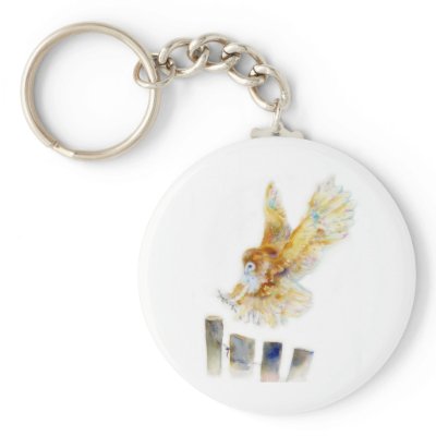 Barn Owl Keychain by SheilaGill