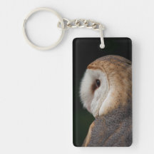 Barn Owl profile photo keychain