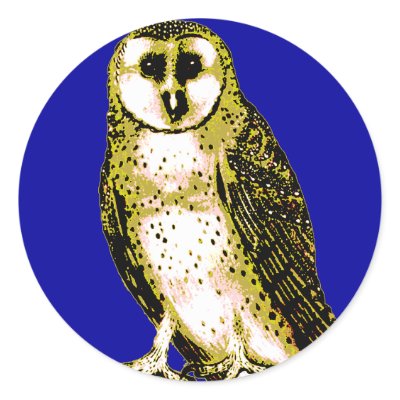 Barn Owl Tshirts, Hoodies, Mugs, Buttons Round Stickers by greenbaby